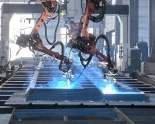 ABB機(jī)器人厚鋼板焊接節(jié)氣裝置